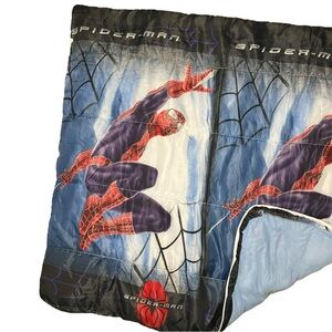 Vintage Y2K Spider-Man 2002 Kids Sleeping Bag Marvel Toby McGuire Comforter 00s